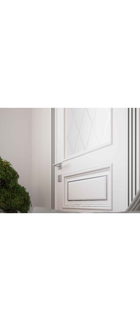 Двері міжкімнатні RODOS SIENA Rossi скло (КР) /Білий матовий/, 600x2000. Номер 2